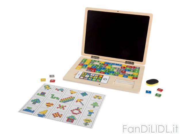 Calendario magnetico, programma settimanale o computer in legno per bambini Playtive, ...