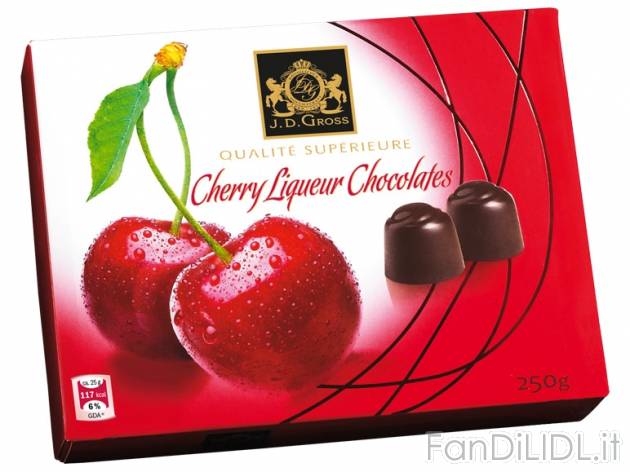 Cioccolatini con ciliegia e liquore alla ciliegia , prezzo 1,99 &#8364; per ...