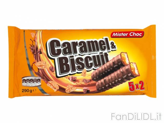 Barrette con biscotto più cioccolato e caramello , prezzo 1,39 &#8364; per ...