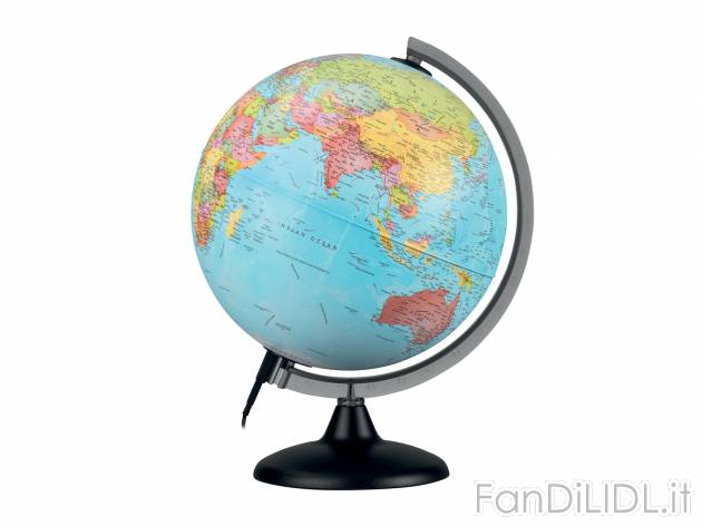 Mappamondo luminoso Melinera, prezzo 24.99 &#8364; 
Ø 25 cm 
- Carta politica ...