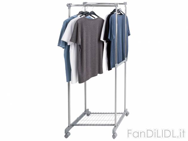 Stender appendiabiti doppio a rotelle Livarno Living, prezzo 19.99 € 
- Aste ...
