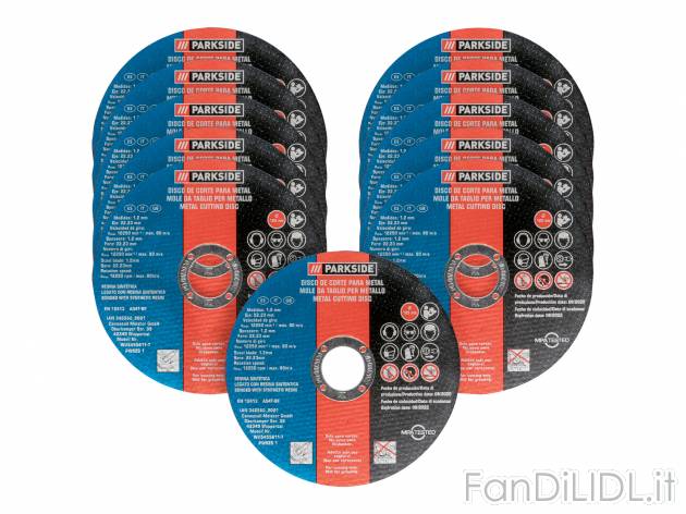 Set accessori per smerigliatrice angolare Parkside, prezzo 3.99 €  

Caratteristiche