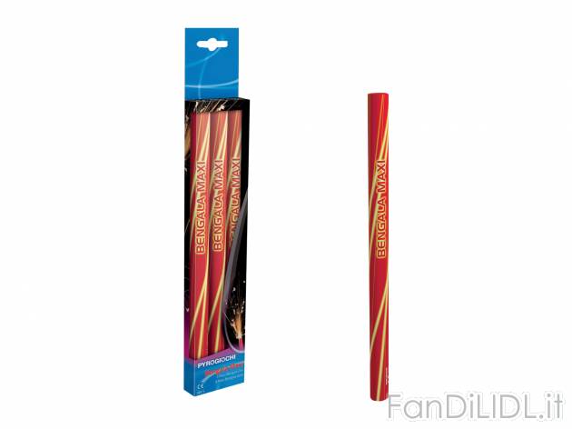 Bengala MAXI Pyrogiochi, prezzo 3.99 &#8364;  
-  3 pezzi
Caratteristiche