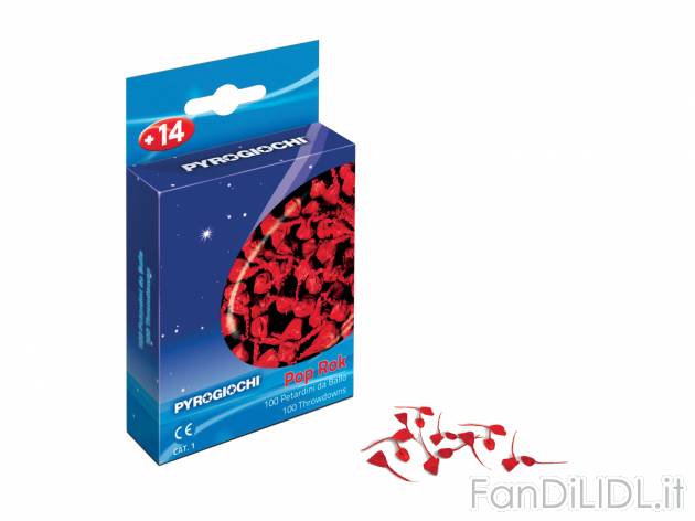 Petardini da ballo POP ROK Pyrogiochi, prezzo 1.49 &#8364; 
- 100 pezzi
Caratteristiche
 ...
