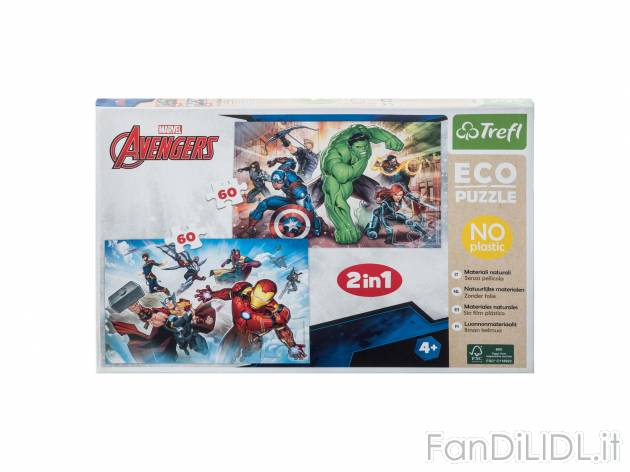 Puzzle per bambini 2 in 1 Avengers, PeppaPig, Paw Patrol, SAM, Frozen Fsc, prezzo ...