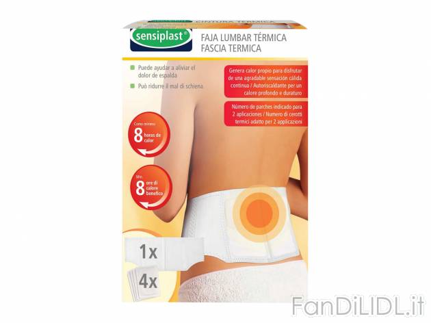 Fascia termica, cerotti termici XXL o cerotti termici per dolori mestruali Sensiplast, ...