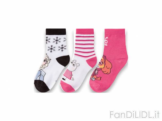 Calze da bambina Frozen, Paw Patrol, Peppa Pig , prezzo 2.49 € 
3 paia - Misure: ...