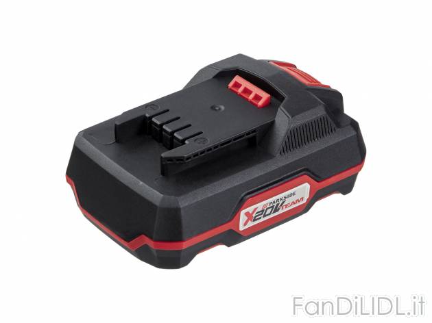 Batteria 2 Ah Parkside, prezzo 14.99 €  
-  Ioni di litio
-  20 V
Caratteristiche