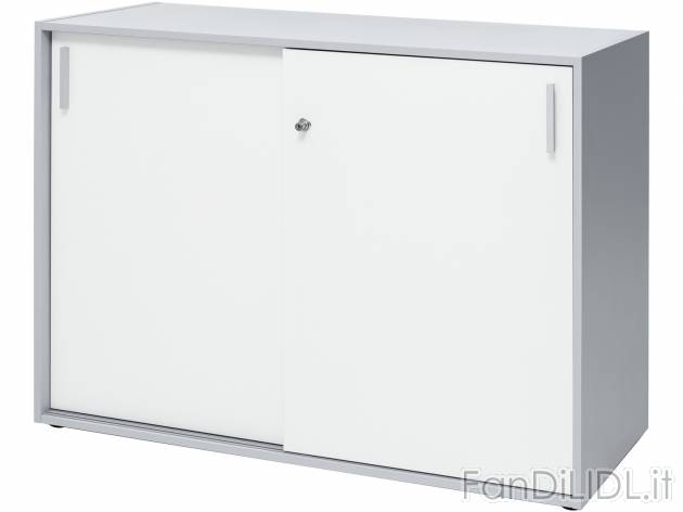 Mobiletto per ufficio con ante scorrevoli Livarno Living, prezzo 69.00 € 
- Ripiani ...