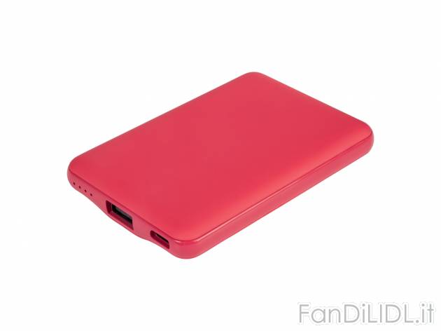 Powerbank 5000 mAh Silvercrest, prezzo 9.99 &#8364; 
- USB Tipo C su cavo di ...
