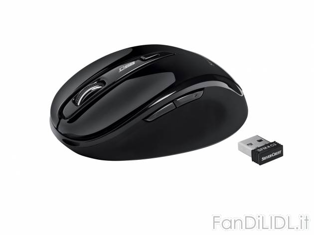 Mouse ottico senza fili Silvercrest, prezzo 7.99 &#8364; 
- Con ricevitore USB ...
