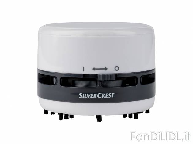 Mini aspirapolvere da tavolo Silvercrest, prezzo 7.99 € 
- Ø 8,35 x 6,4 cm
- ...