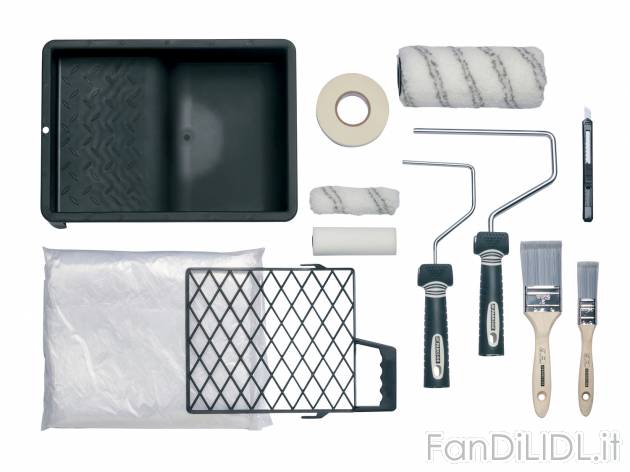 Set per tinteggiare Parkside, prezzo 7.99 €  
12 pezzi
Caratteristiche