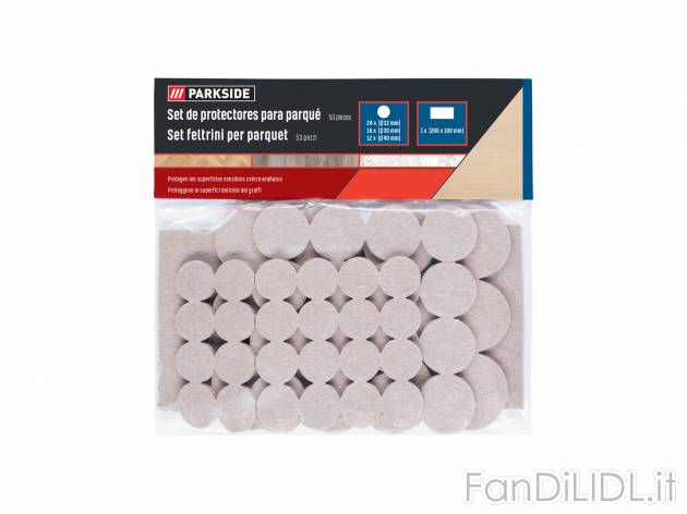 Set feltrini o pad protettivi Parkside, prezzo 0.99 €  

Caratteristiche