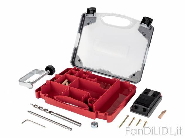 Set per fissaggio con viti Parkside, prezzo 17.99 &#8364; 
56 pezzi 
- Calibro ...