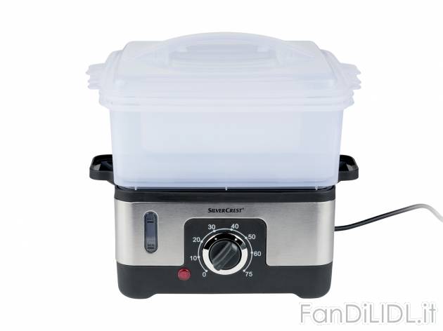 Vaporiera elettrica Silvercrest Kitchen Tools, prezzo 24.99 &#8364; 
- 3 inserti ...