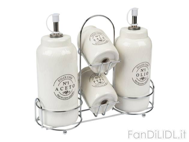 Set oliera , prezzo 11.99 EUR  
Set oliera  5 pezzi  
-  Prodotto in Stoneware