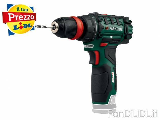 Trapano avvitatore ricaricabile Parkside , X12VTeam, prezzo 19.99 € 
PARKSIDE ...