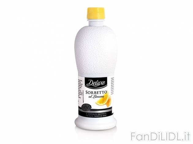 Sorbetto al limone Deluxe, prezzo 1,49 &#8364; per 500 ml, € 2,98/l EUR. 
- ...