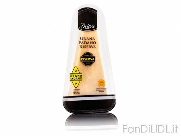 Grana Padano DOP Riserva spicchio Deluxe, prezzo 2,49 &#8364; per 200 g, € ...