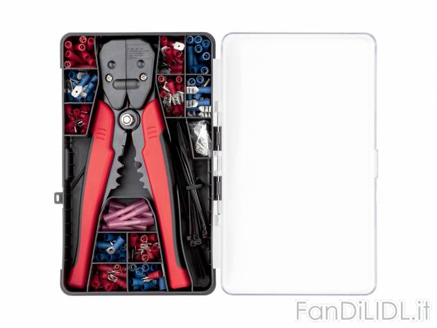 Set pinza crimpatrice Parkside, prezzo 9.99 € 
231 pezzi
Caratteristiche

- ...