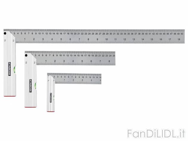 Squadre da falegname, guida angolare o livella millimetrata Parkside, prezzo 6.99 ...