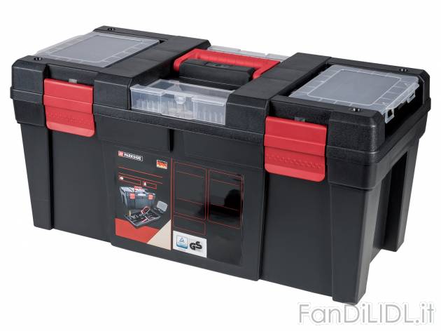 Valigetta porta attrezzi Parkside, prezzo 12.99 &#8364; 
- Cassette divise per ...