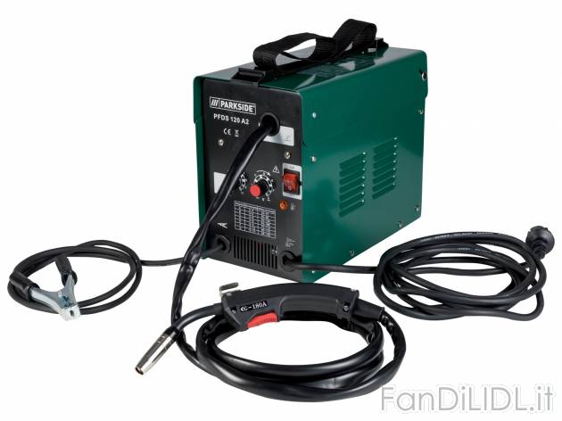 Saldatrice elettrica a filo Parkside, prezzo 99.00 € 
- Corrente di saldatura ...