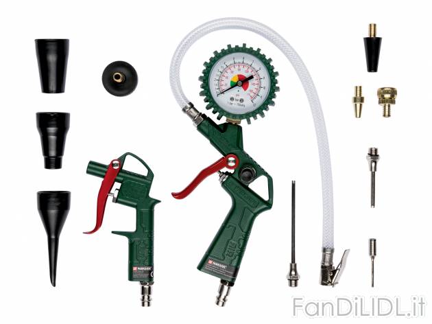 Set accessori per compressore Parkside, prezzo 12.99 € 
11 pezzi
Caratteristiche

- ...