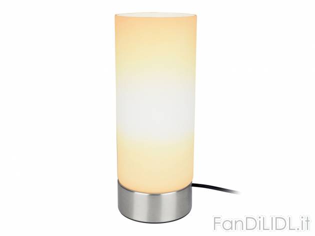 Lampada da tavolo Touch it Livarno Lux, prezzo 9.99 &#8364; 
- Paralume in vetro ...
