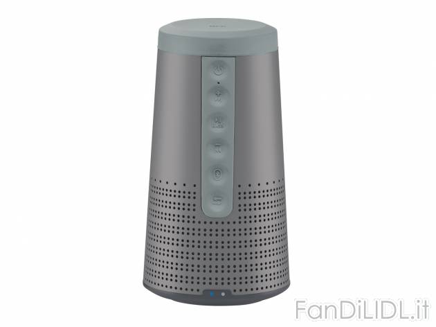 Altoparlante Bluetooth Silvercrest, prezzo 24.99 € 
- Suono a 360° con funzione ...