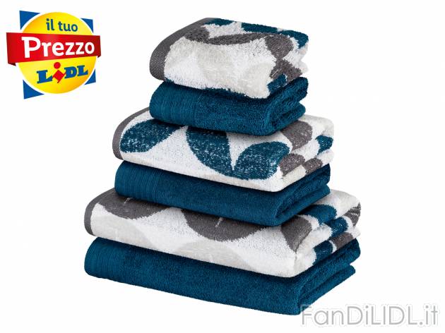Set asciugamani Miomare, prezzo 8.99 &#8364; 
6 pezzi 
- Produzione ecosostenibile
- ...
