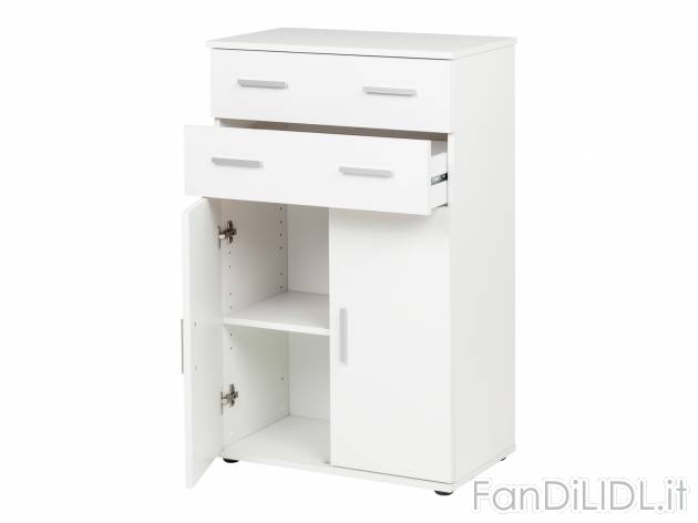 Mobiletto con 2 cassetti e 2 ante Livarno Living, prezzo 39.99 € 
- Con ripiano ...