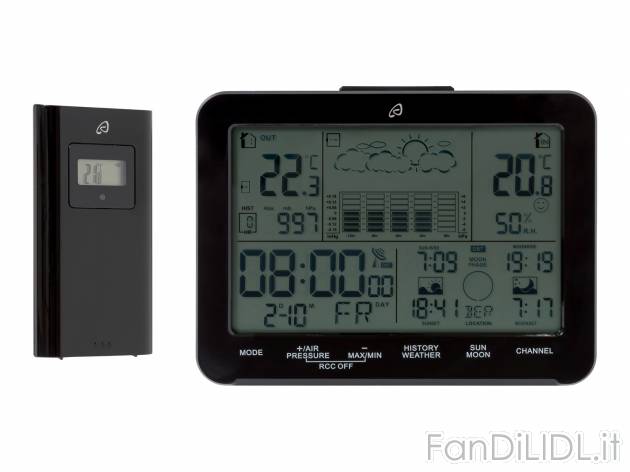 Stazione meteorologica Auriol, prezzo 12.99 € 
- Temperatura interna ed esterna, ...