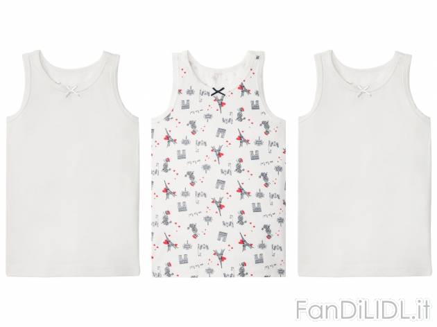 Canotta da bambina Lupilu, prezzo 4.99 &#8364; 
3 pezzi - Misure: 2-6 anni
Taglie ...