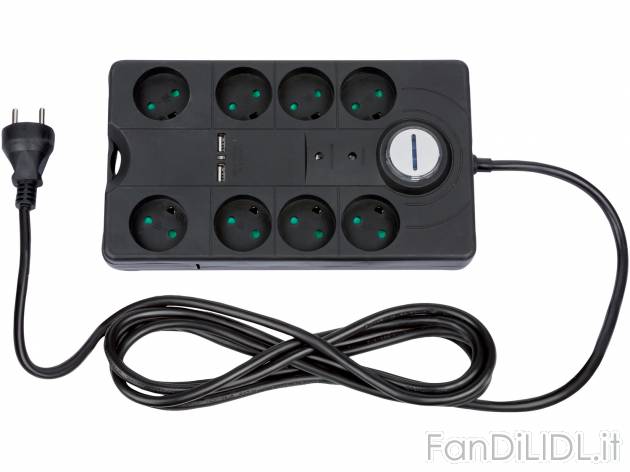 Presa multipla Parkside, prezzo 12.99 € 
- Con 2 prese di carica USB e protezione ...