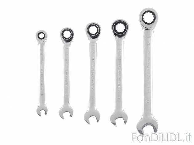 Set chiavi a cricchetto Parkside, prezzo 9.99 €  
5 pezzi
Caratteristiche

- VPA GS