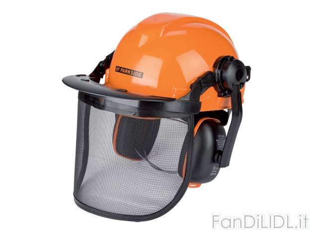 Elmetto protettivo forestale Parkside, prezzo 19.99 &#8364; 
- Visiera regolabile ...