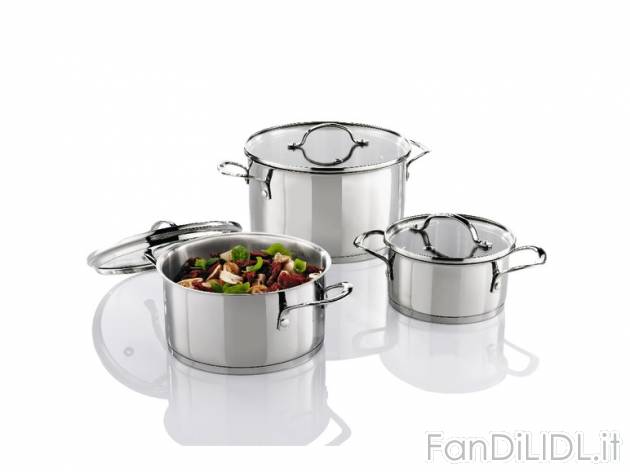 Set pentole, 3 pezzi Ernesto, prezzo 39,99 &#8364; per Alla confezione 
- In ...