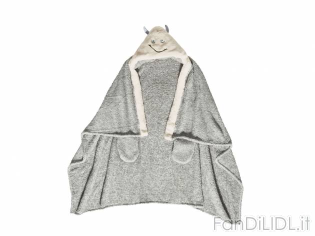 Coperta o poncho con maniche e cappuccio , prezzo 19.99 &#8364; per Alla confezione ...