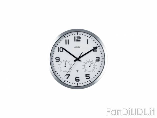 Orologio da parete radiocontrollato con termometro ed igrometro , prezzo 9.99 &#8364; ...