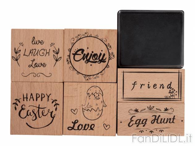 Set timbri in legno Crelando, prezzo 3.99 &#8364; 
7 o 29 pezzi
Caratteristiche

- ...