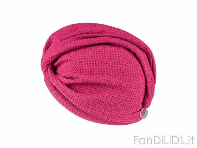 Asciugamano a turbante per capelli Oeko-tex, prezzo 3.99 &#8364;  

Caratteristiche