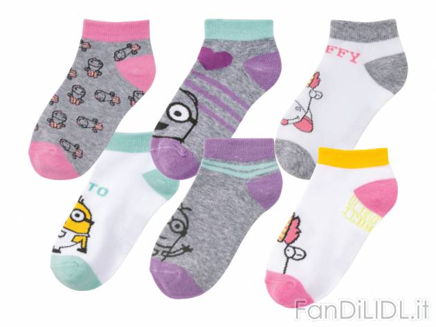 Calzini per bambini Minions, prezzo 2.99 &#8364; 
3 paia - Misure: 19-34
Taglie ...
