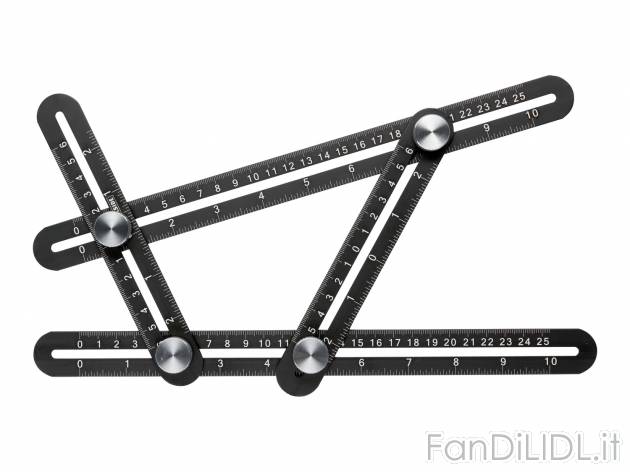 Righello multiangolo, scalimetro o squadra Parkside, prezzo 4.99 &#8364; 

Caratteristiche
 ...