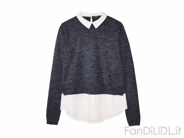 Pullover con camicia da donna , prezzo 9.99 &#8364; per Alla confezione