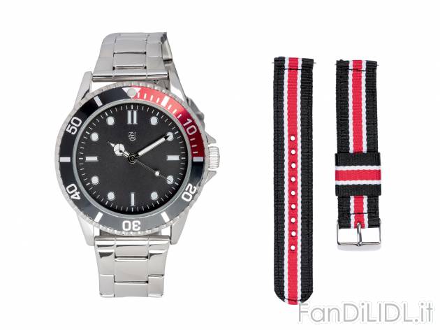 Orologio da polso per uomo Auriol, prezzo 9.99 &#8364; 
- Cinturino di riserva ...