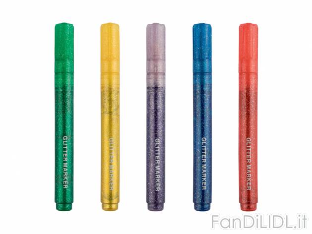 Pennarello glitter Crelando, prezzo 2.99 &#8364;  
5 pezzi
Caratteristiche