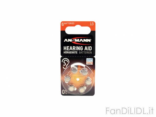 Batterie a bottone per amplificatore acustico Ansmann, prezzo 1.99 € 

Caratteristiche ...