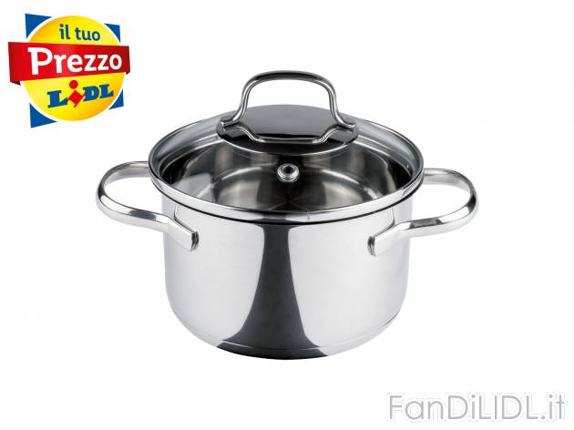 Pentola in acciaio Ernesto, prezzo 9.99 &#8364; 
Ø 16 cm 
- Con fondo multistrato ...
